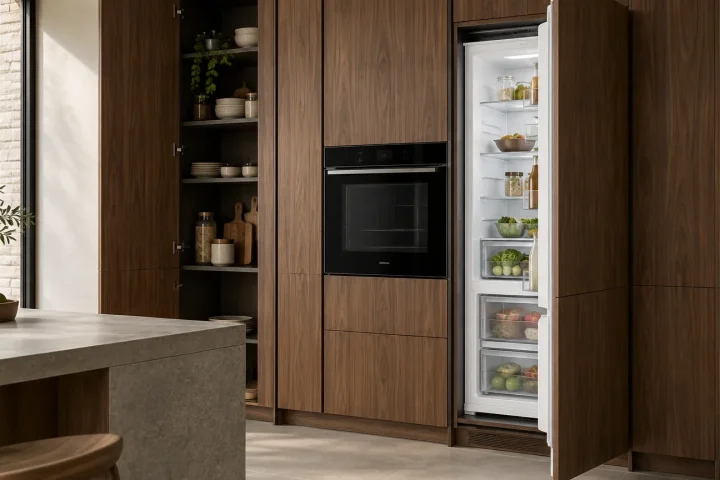 Le caisson colonne : four et frigo bien intégrés