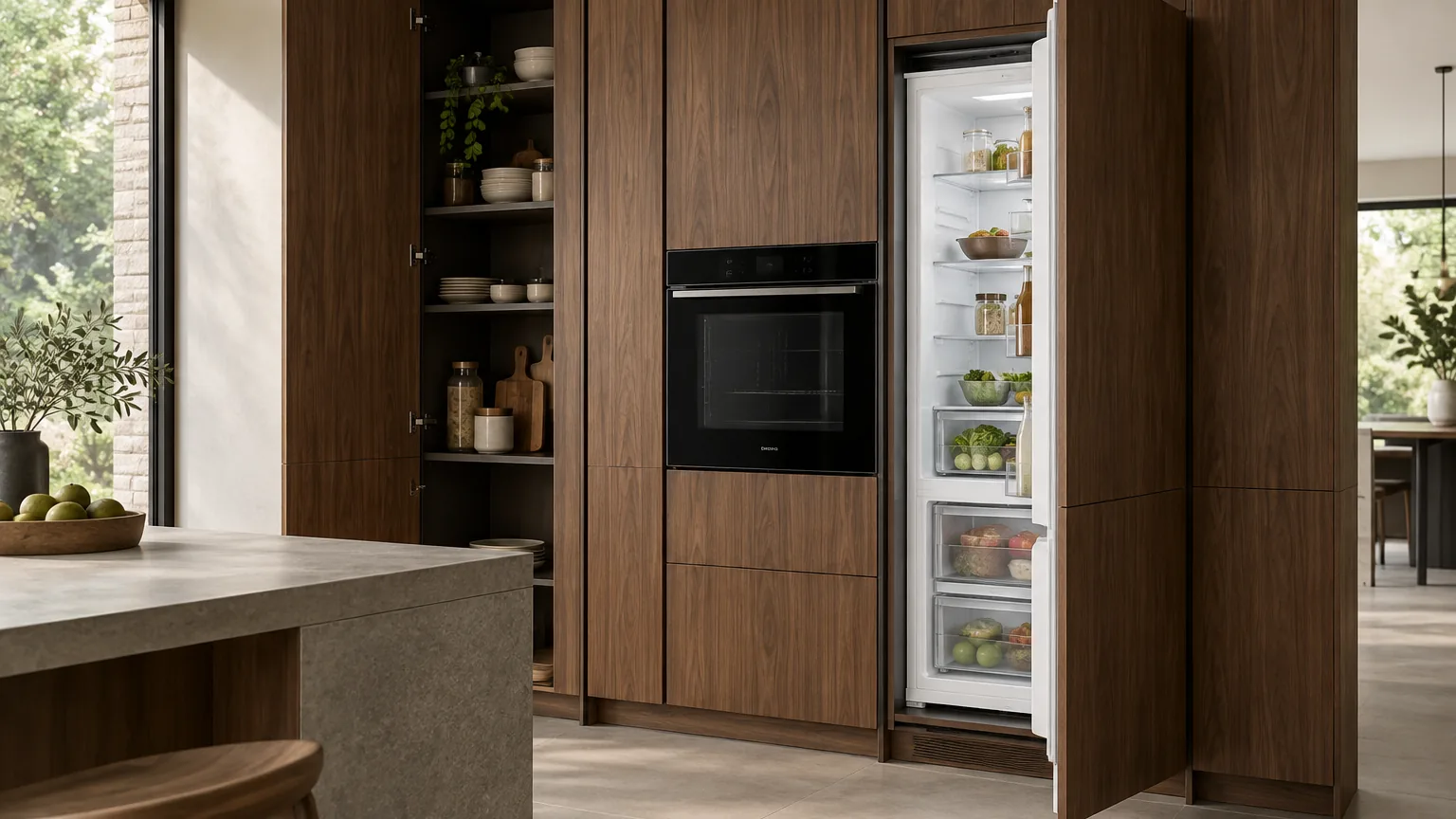 Le caisson colonne : four et frigo bien intégrés