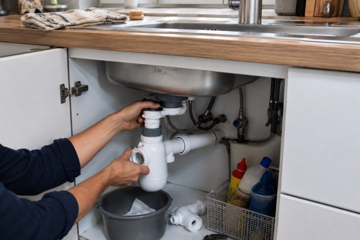 Peut-on changer un siphon compact sans déposer tout le meuble sous évier ?