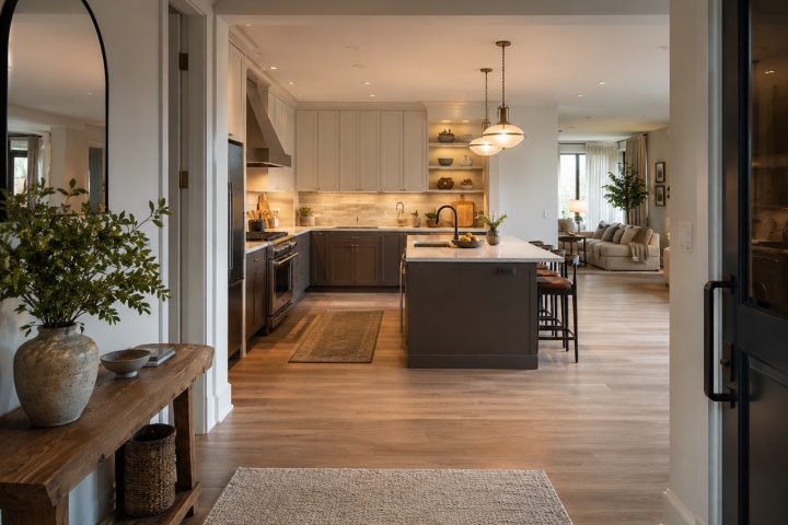 Comment rendre lisible une cuisine ouverte depuis l&rsquo;entrée ?