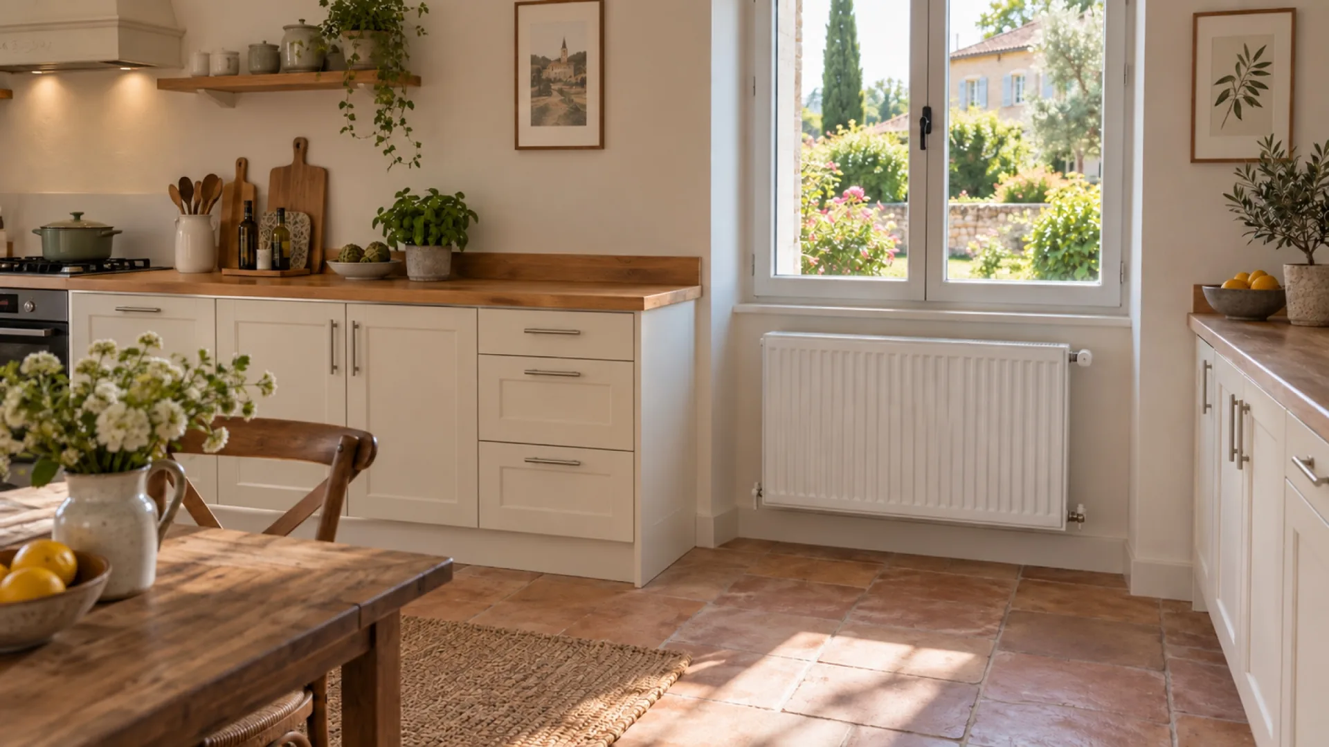 Cuisine avec radiateur gênant : le contourner sans mauvais bricolage