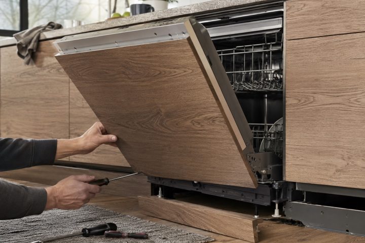 Comment ajuster une façade de lave-vaisselle qui tape dans la plinthe ?