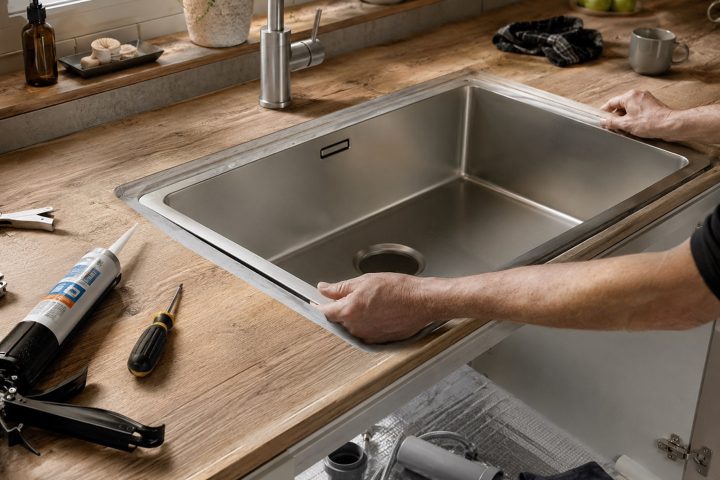 Installer un évier de cuisine soi-même : pose et étanchéité