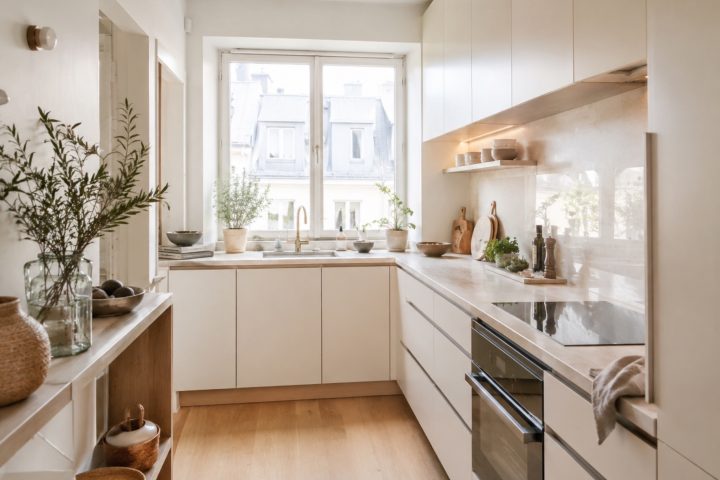 Petite cuisine : l&rsquo;agrandir visuellement avec les bonnes couleurs