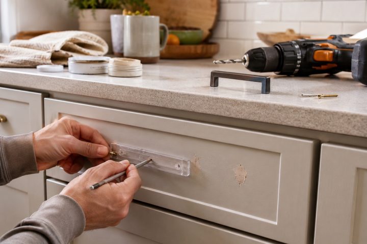 Comment repositionner une poignée pour moderniser une façade ancienne ?